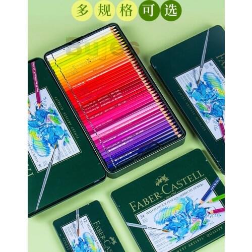 Faber-Castell Albrecht Durer Watercolor Pencils,Polychromos Pencils, Tin Set - Assorted Colors,3.8mm diameter, break-resistant