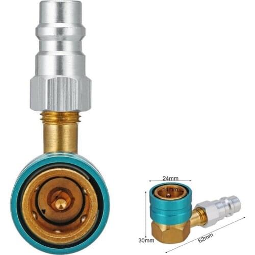 Pcmos Aluminum R1234YF to R134a Low Side Quick Coupler Adapters Car Air Conditioning Fitting Air Condensers Evaporators Parts