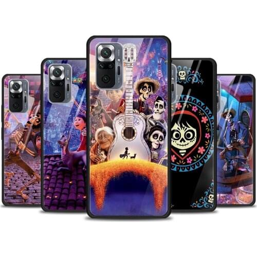 Movie-Coco Tempered Glass Cover For Xiaomi Redmi Note 10 10S 9 9T 9S 8T 8 9A 9C 8A 7 Pro Max Phone Case