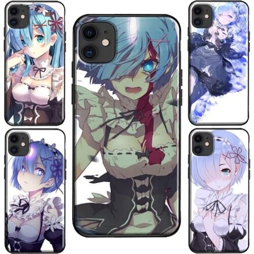 Rem Waifu Re Zero Case For iPhone 11 Pro Max XS X XR 6S 7 8 Plus SE 2020 For iPhone 12 Pro Max mini Coque