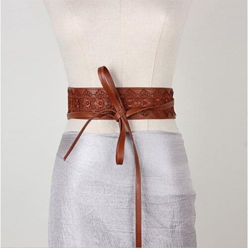 Black Red Wide Corset Waist Lace Belt Female Waistband Belts for Women Cinturon Mujer Girdle Strap Cinturones Para Mujer