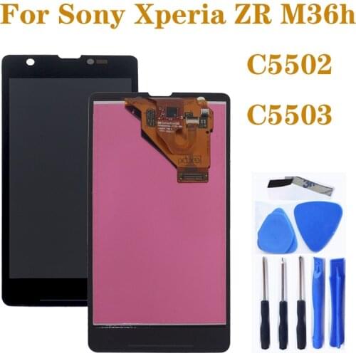 4.55" AAA Display for Sony Xperia ZR M36h C5502 C5503 LCD monitor touch screen digitizer phone component repair parts