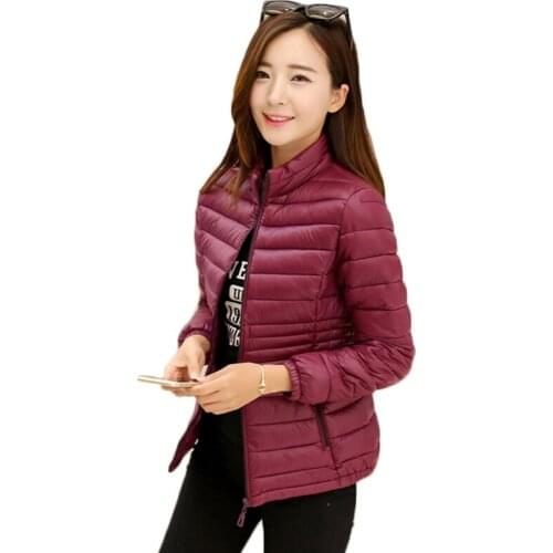 2020 New Autumn Women Jacket Light Soft Cotton Coats Female Winter Standing collar Plus Size 5XL Short Outerwear