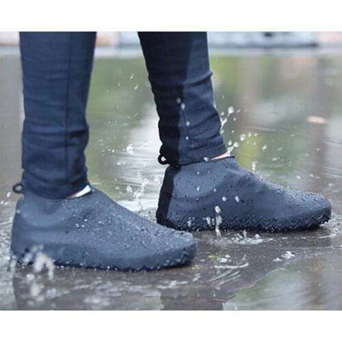 Reusable Silicone Latex Waterproof Rain Shoes Covers Slip-resistant Rubber Rain Boot Shoes Accessories