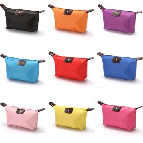 New Portable Cosmetic Bag Dumpling Storage Bag Mini Cute Toiletry Bag Outdoor Travel Nylon Waterproof Storage Bag
