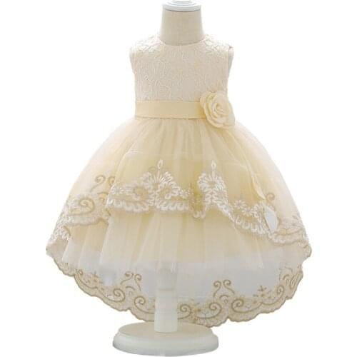 2020 new Baby Girls Birthday First Holy Communion Evening for Girl Baby Dress Summer Floral Trailing Princesss Wedding Dress