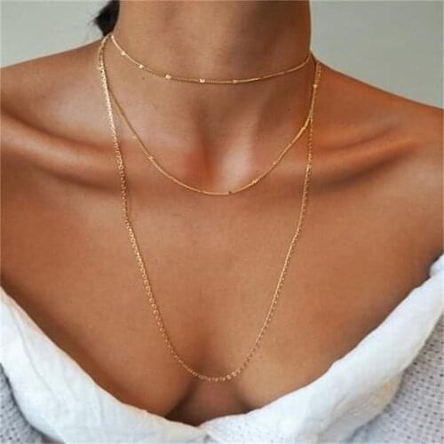 New necklace creative simple multi-layer three-layer necklace for women