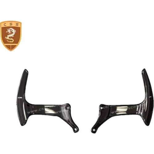 Newest Fashion 2 Pcs Ferrari F12 SHIFT PADDLES 2013 2014 Interior trims dry carbon fiber paddle shift accessories for cars 0078