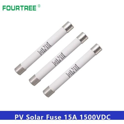 5Pcs/Lot PV Solar Fuse 1500VDC High Pressure Current Limit For Photovoltaic System Combiner Box 10x85mm Safety Protection