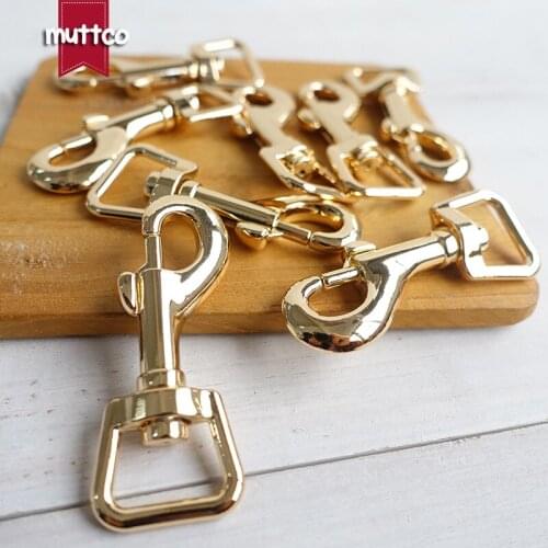 DIY Dog leash environmental golden 15mm metal key chain Zinc Alloy swivel snap hook hardware lobster buckle PK-015G