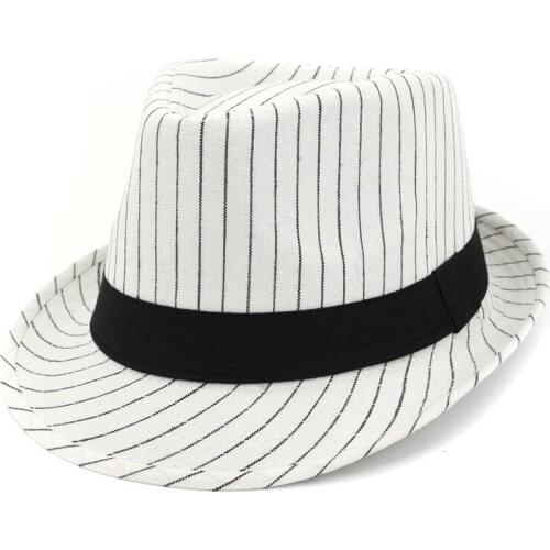 Fashion Design Adult Black Ribbon Decoration Short Brim Jazz Cap Fedora Hat Summer Travel Sunhat Women Men British Hat Homburg
