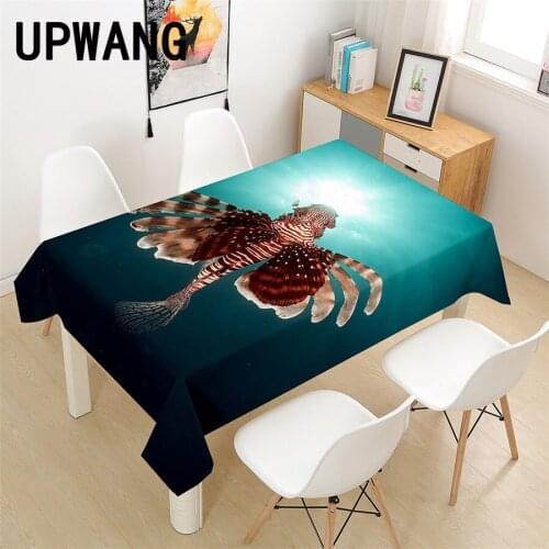 Ornamental Fish Tablecloth 3D Printed Table Cover Rectangular Tablecloth Wedding Birthday Party Kitchen Home Decor