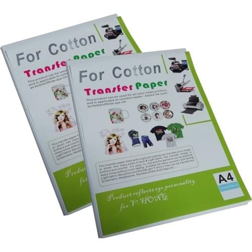 15sheets/bag,8.26x11.7 inch,Iron on A4 heat transfer paper used for light color cotton clothes inkjet printer paper