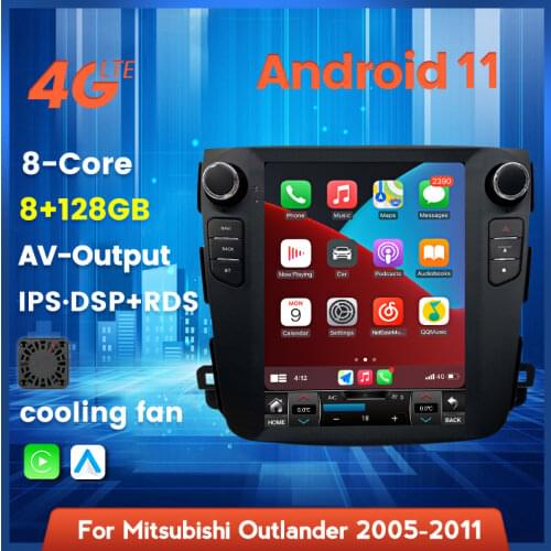 Android 11 4G Lte Car Radio Multimedia Player Navigation GPS For Mitsubishi Outlander Peugeot 4007 2006 2007-2010 2011 Carplay