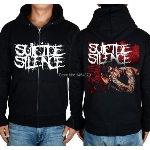 9 kinds pollover zipper Rocker sudadera Suicide silence Rock Hoodies brand clothing Heavy Metal Cotton Sweatshirt Punk tracksuit