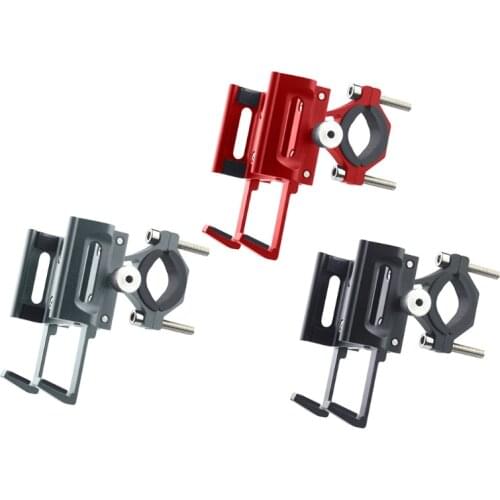 Universal E Scooter Bike Phone Mount Stand Bracket Motorcycle Aluminum Handlebar Phone Holder Cradle for 4.5 to 7inch Cellphone