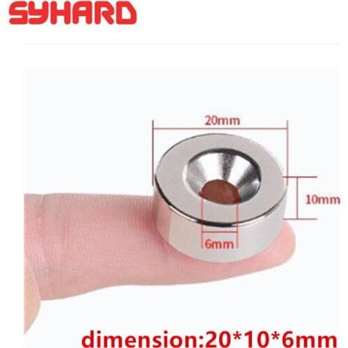 High quality NdFeB strong Neodymium Magnet with hole Round Super Powerful Strong Permanent Magnetic imanes 20pcs/lot