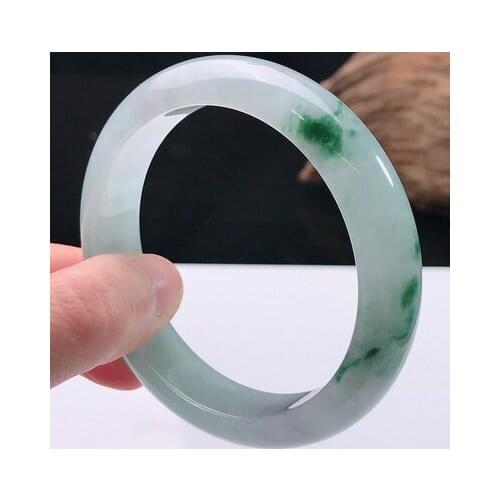 Zheru jewelry natural Burmese jade 54-64mm two-tone bracelet, elegant princess jewelry, gift for mother to girlfriend