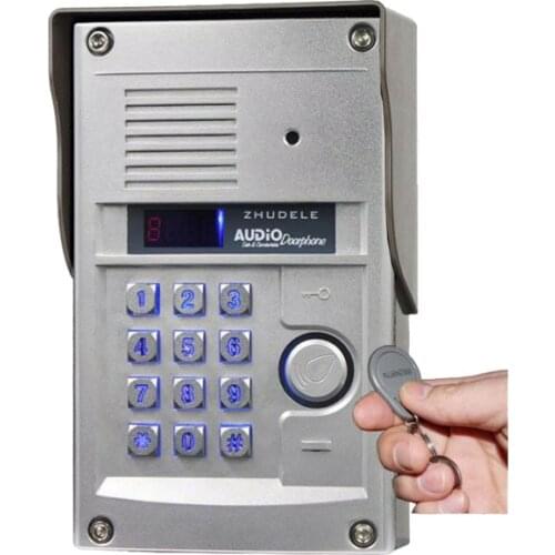 ZHUDELE Top Quality Building Intercom System Home Security Audio Door Phone kits 327R Outdoor Station with Password Unlocking