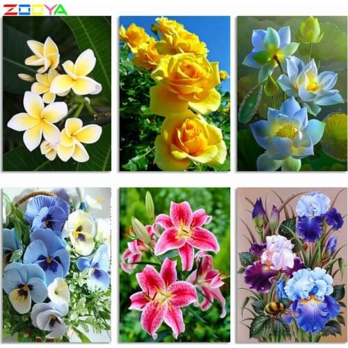 ZOOYA NEW Arrival 5D DIY Diamond Embroidery Flower Handmade Diamond Painting Diamond Mosaic Round Diamond Cross Stitch R058