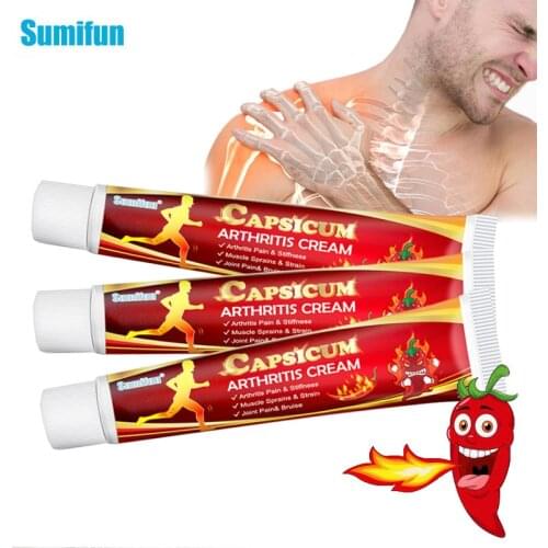 1/3Pcs Sumifun Hot Pepper Analgesic Cream Muscle Joint Lumbar Pain Relief Rheumatoid Arthritis Painkiller Body Massage Plaster