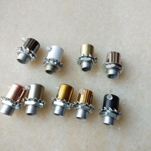 100pieces/lot 9 colors M10 threaded wire lock metal cable grips Cable Glands Connectors with M4 clear screw cable strain relief