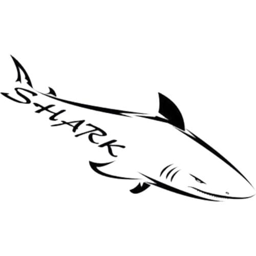 15.5cm*8.9cm Creative Animal Shark Cool Body Accessories Car Stickers C5-1816