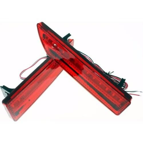 2pcs For 2009 Honda CRV Backup Tail Rear Bumper Lamp LED Reflector stop Brake light fog lamp