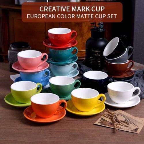 220ML Modern Ceramic Coffee cup set Simple European style Cappuccino Cups For Latte Mocha Coffee Cup With Saucer