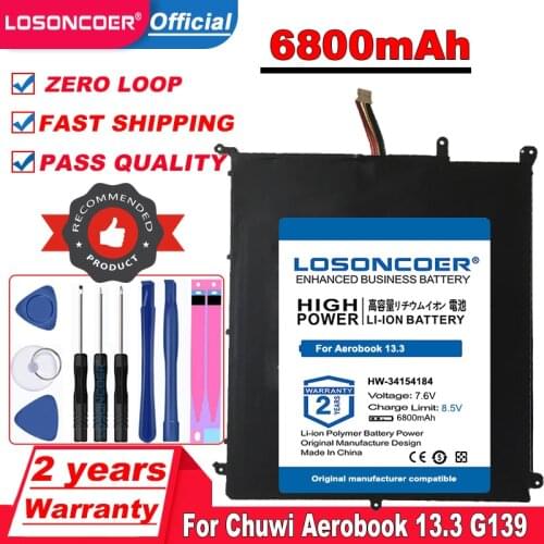 6800mAh HW-34154184 34154184P Laptop Battery For Chuwi Aerobook G139 CWI547 CWI510 Tablet PC Battery HW-34154184P