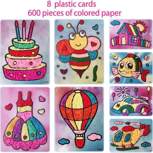 8pcs/set Diy Felt Paper Card Crafts Toys For Children Kids Kindergarten Handicraft Material Baby Girl Gift Arts And Craft New