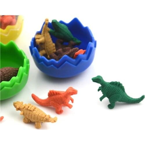 8 Pcs/lot Mini Cute Kawaii TPR Eraser Dinosaur Rubber Erasers For Pencil Kids Gift Stationery School Supplies Student
