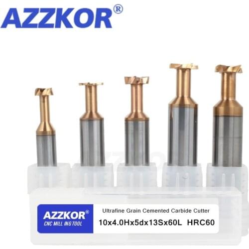 AZZKOR Tungsten steel Alloy Milling Knife T Slot Milling Cutters Machining Hard Steel Salloy steels Special Groove Type Cutters