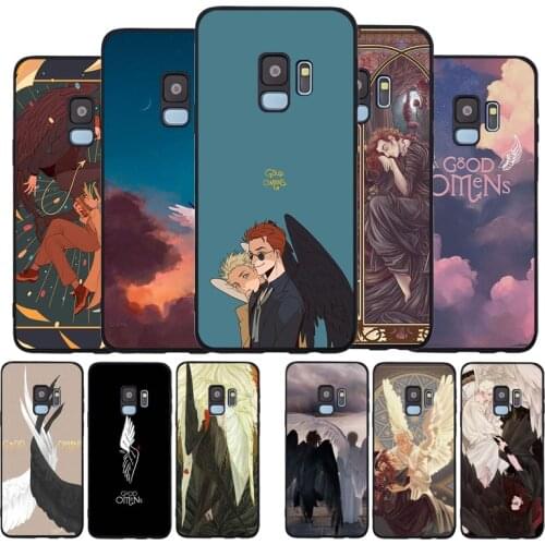 Good Omens Angel and demon Black TPU Silicone Soft Phone Case For Samsung Galaxy S20 S10 S9 S8 Plus Lite NOTE 10 9 8 S7 EDGE