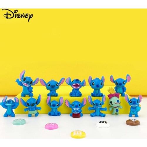 Disney Anime Action Figures Toy Lilo&stitch Doll Mini Stitch Baby Cake Topper Accessories Decoration Ornament Cute Gifts Model