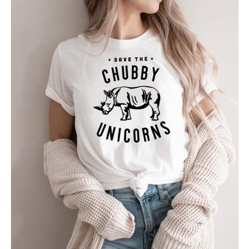 Save The Chubby Unicorns T-shirt Save Rhinos Shirt Save Endangered Rhinos Awareness Tee Unisex Graphic T Shirts Tops