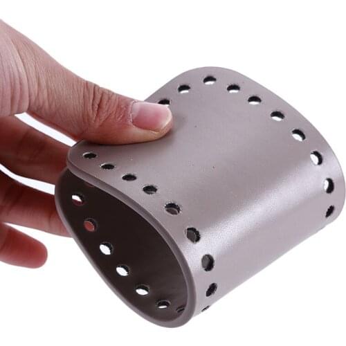 Creative New Hot Bottom for Knitting Bag PU Patent Leather Bag Accessories Rectangle Bottom with Holes Diy Crochet Bag Bottom