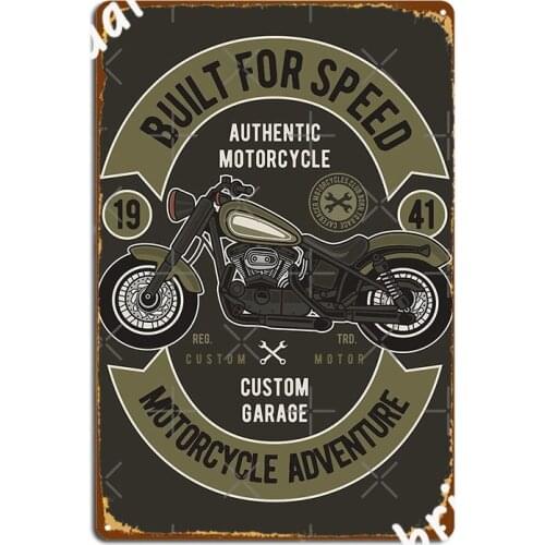 Built For Speed Metal Sign Design Home Wall Pub Garage Decoration Tin Sign Posters
