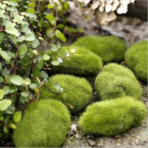 Multi Sizes Artificial Moss Flocking Moss Rock Imitated Stone Simulated Moss Lawn Micro Landscape Decoration DIY Accessories