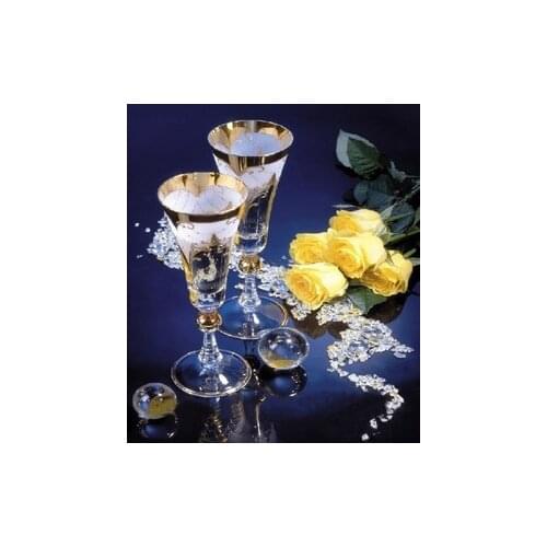 Needlework,for embroidery,DIY The cup and the Yellow Rose 14CT Cross stitch kits,Art Pattern counted Cross-Stitching decor