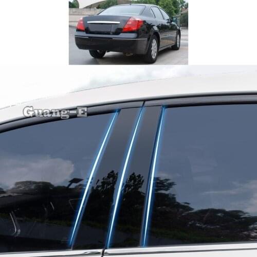 For Buick Larcosse 2006 2007 2008 Car PC Material Pillar Post Cover Door Trim Window Piano Black Molding Sticker Plate Parts