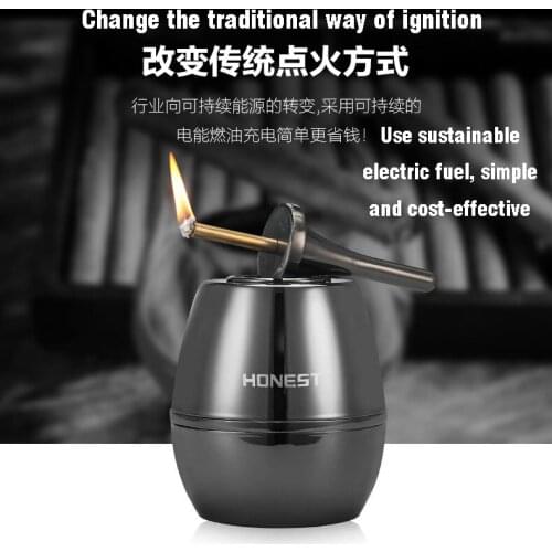Tianfeng No. 1 desktop kerosene lighter USB charging arc pulse lighter dual fire dual purpose gift box