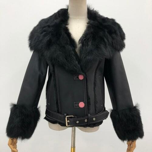 New Arrival Women Shearling Coat Short Thick Warm Sheepskin Leather Jacket Winter MJF-SJ-11