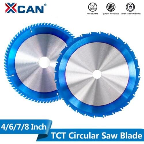 XCAN Circular Saw Blade 1pc 4/6/7/8 Inch Nano Blue Coated Carbide Tipped TCT Saw Blade Wood Cutting Disc