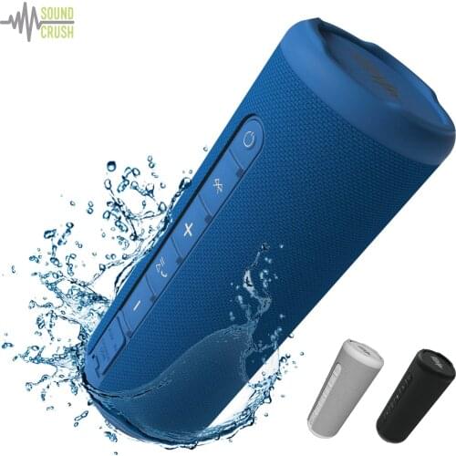 Sound Crush BZOOM Portable Bluetooth Speaker with 360 Degree Loud Deep Bass n IPX7 Waterproof Good for Pool Beach Party Outdoor