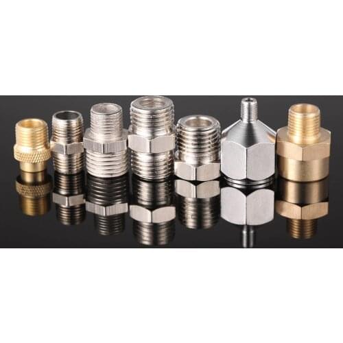 Professional 7pcs Airbrush Adaptor Kit Fitting Connector Set For Compressor & Airbrush Hose Convert Plug