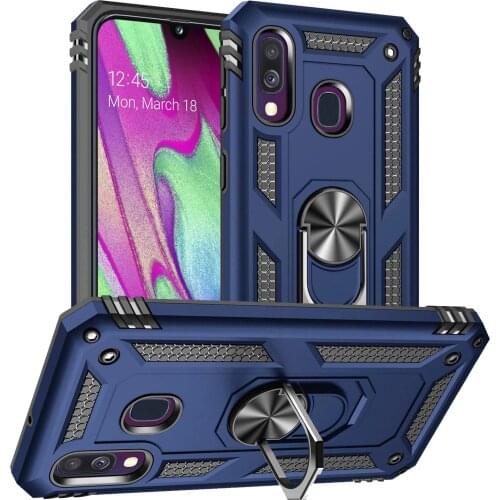 For Samsung A40 Armor Shockproof Case for Samsung Galaxy A40 Military Protective Magnet Holder Ring Case Cover for A 40