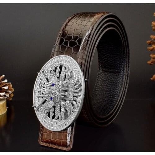 High Quality luxury brand dragon buckle designer mens belts luxury brand casual white male belts 3.8cm Casual ceinture homme