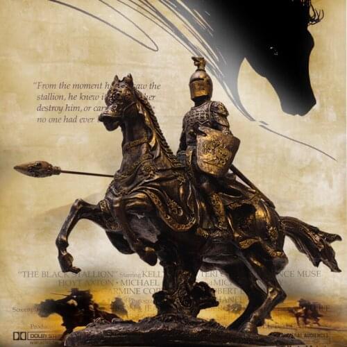 Roman gladiator medieval warrior armor model duplicate knight horse creative bar decoration european-style model room