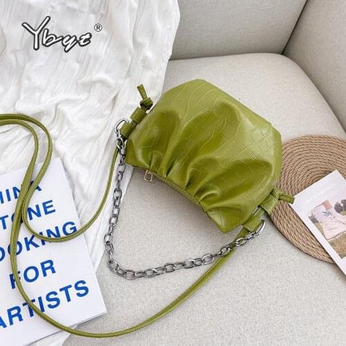 YBYT summer fashion women dumplings messenger bag alligator mini shoulder messenger bag chain designer luxury handbags clutches